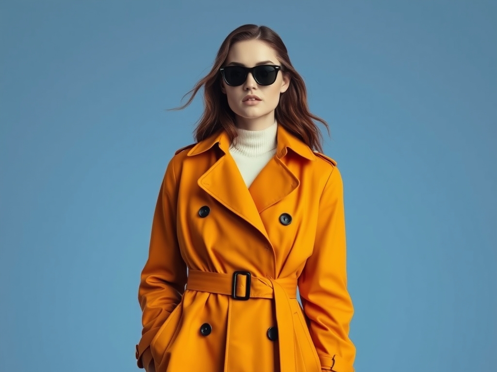 Long Belted Trench Coat